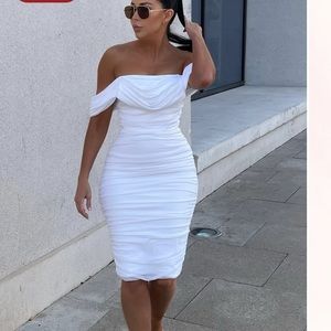Bad For The Night Bandage Midi Dress - White